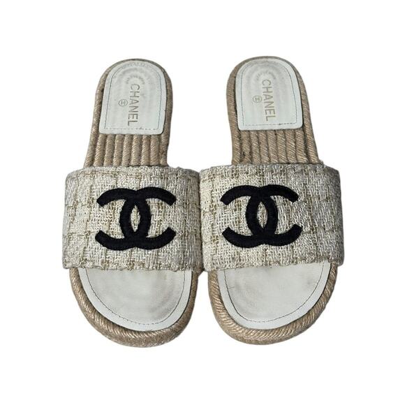 Tweed slip on sandal - Picture 1 of 4